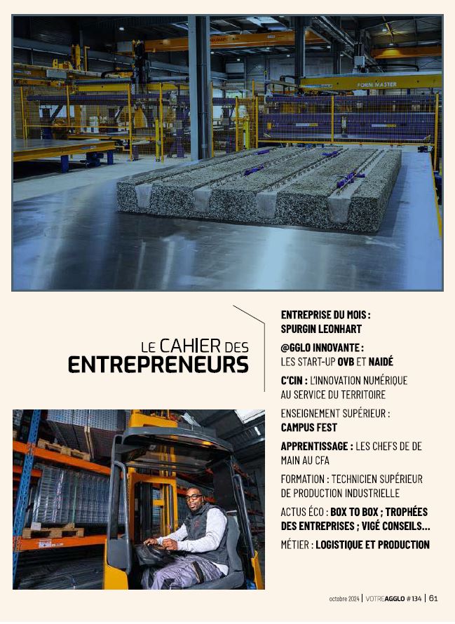 Image actualité Le cahier des Entrepreneurs Votre AGGLO # 134 -  octobre 2024