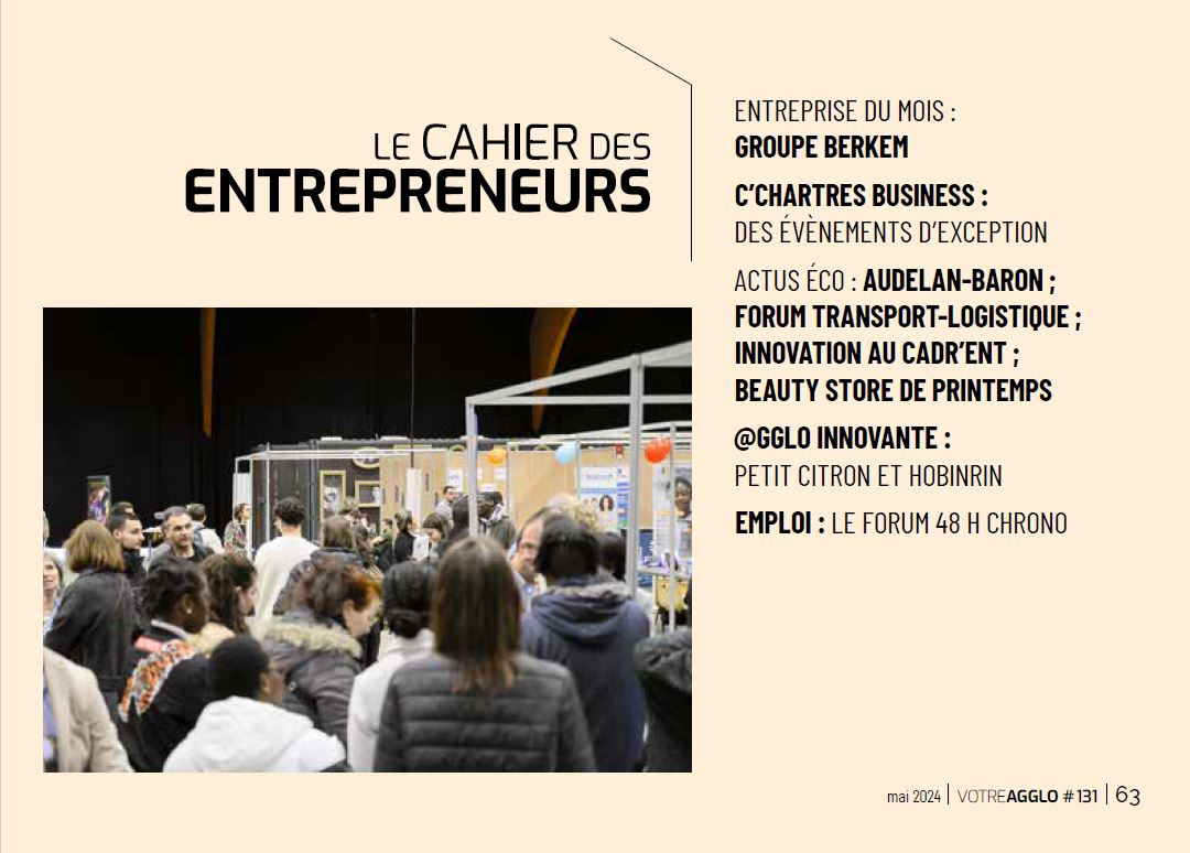 Image actualité Le cahier des Entrepreneurs Votre AGGLO # 131 -  mai 2024